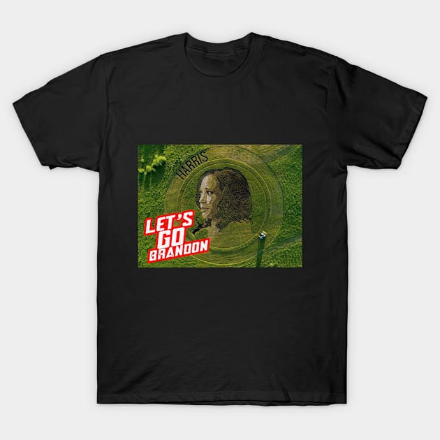 LET'S GO BRANDON - Kamala Crop Circle Back T-Shirt by Political Gaffes